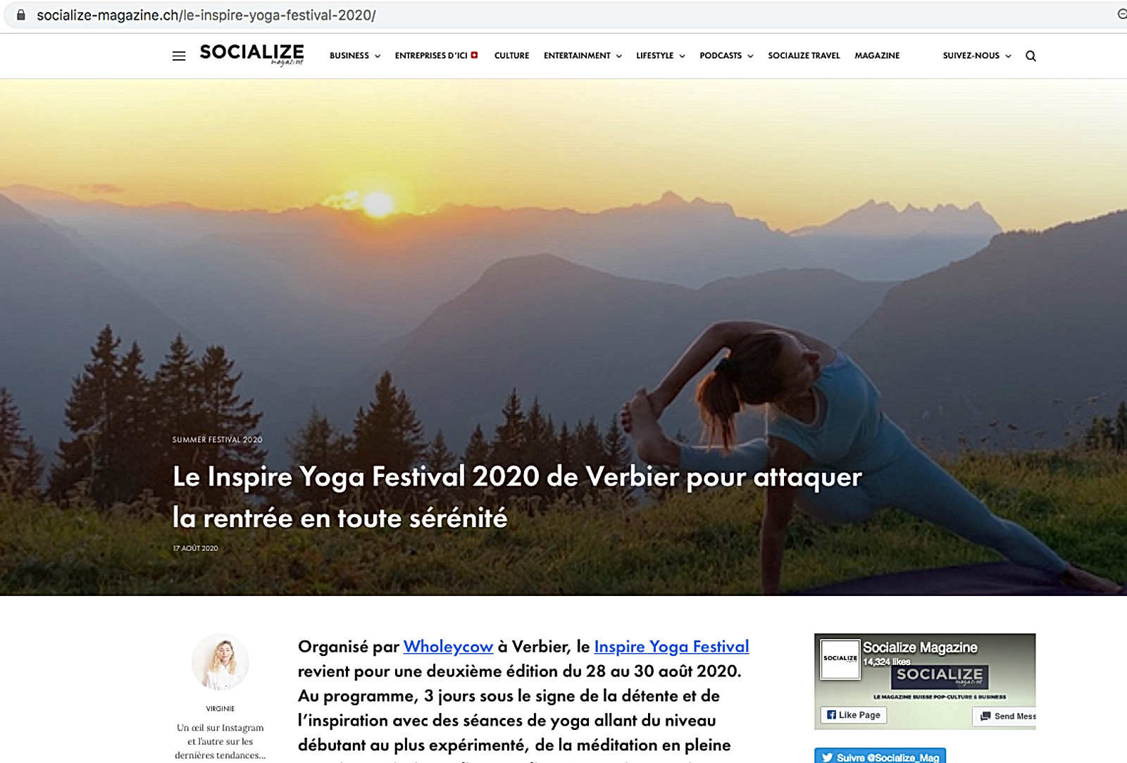 Socialize inspire yoga festival